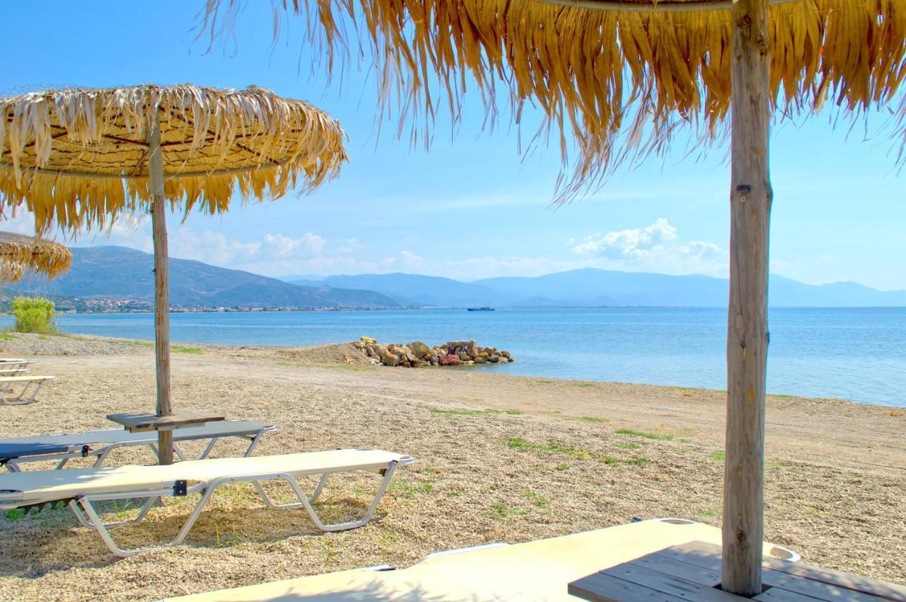 Epipleon Luxury Suites -102- Δωμάτιο 45Τμ Με Βεράντα 35Τμ Μπροστά Στη Θάλασσα Nafpaktos Ngoại thất bức ảnh